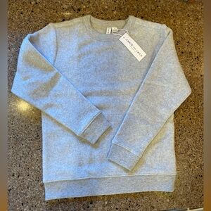Janie and Jack Light Heather Gray reversed fleece Crewneck Sweatshirt
